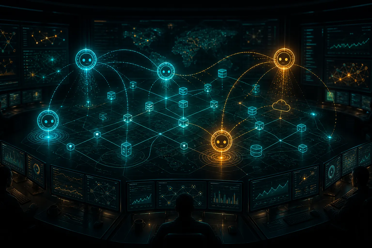 多智能体研效示意